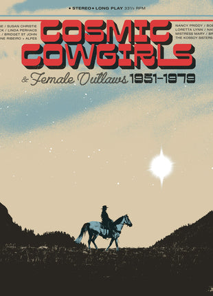 the album cover for Cosmic Cowgirls & Female Outlaws 1951-1979 / Var - Cosmic Cowgirls & Female Outlaws 1951-1979 / Var