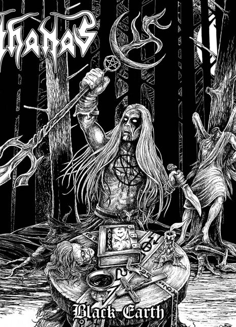the album cover for Sathanas - Black Earth