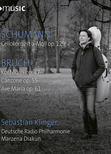 the album cover for Sebastian Klinger - Schumann & Bruch: Vc Con & Works For Vc & Orch