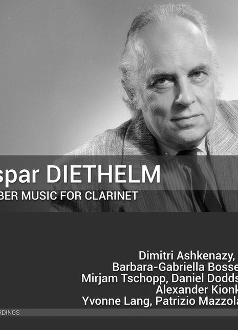 the album cover for Dimitri Ashkenazy - Caspar Diethelm: Chamber Music For Clarinet