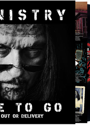 the album cover for Ministry - Hate To Go - Take Out Or Delivery [Black]
