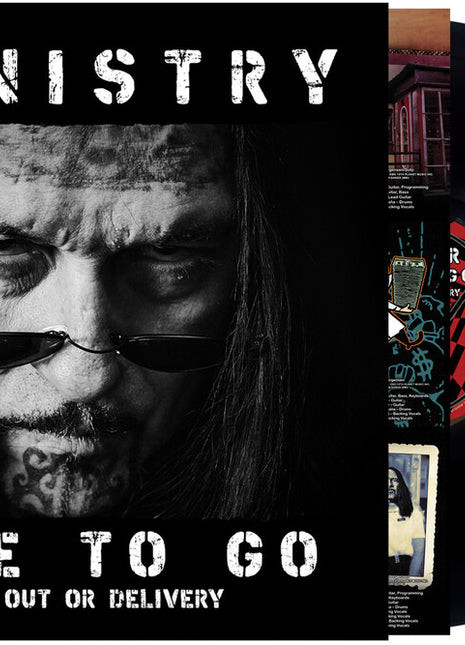 the album cover for Ministry - Hate To Go - Take Out Or Delivery [Black]