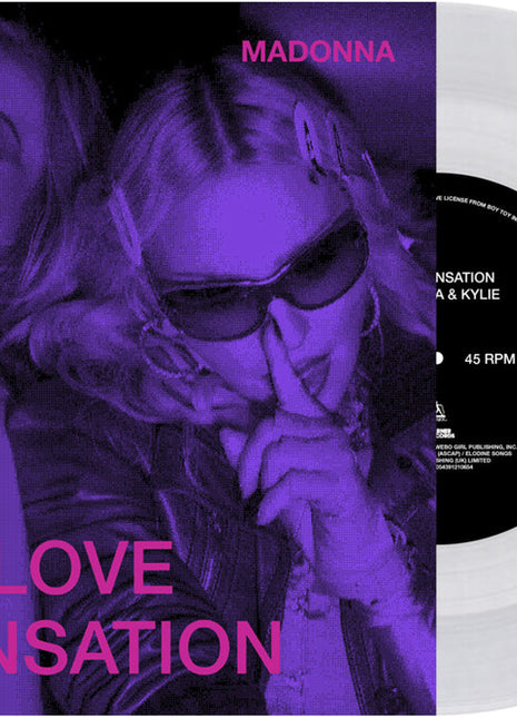 the album cover for Madonna - Love Sensation [Clear]
