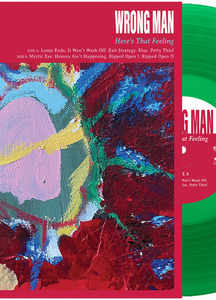 the album cover for Wrong Man - Here's That Feeling [Colored Vinyl]