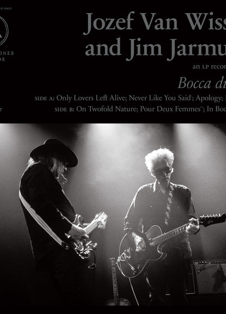 the album cover for Jozef Van Wissem and Jim Jarmusch - Bocca di Lupo and Mouth of the Wolf [Cloudy Clear]
