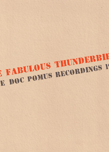 the album cover for Fabulous Thunderbirds - Doc Pomus Recordings 1978 (Blue) [Colored Vinyl]