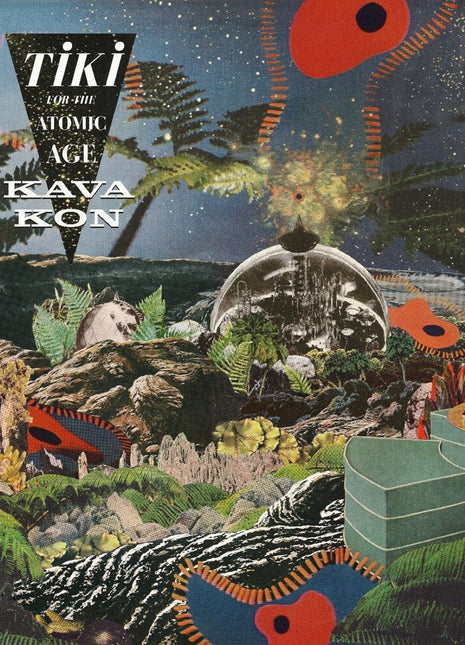 the album cover for Kava Kon - Tiki For The Atomic Age - Gold Teal [Colored Vinyl] (Gol)