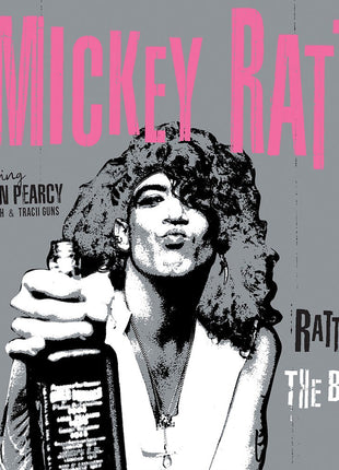 the album cover for Mickey Ratt - Ratt Era - The Best Of [Pink/Black Splatter]
