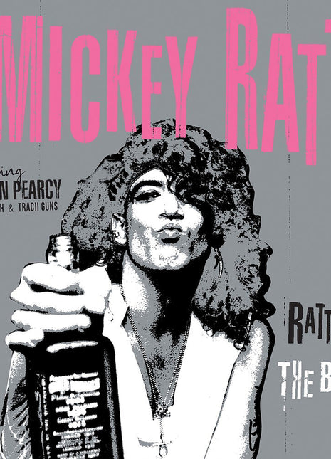 the album cover for Mickey Ratt - Ratt Era - The Best Of [Pink/Black Splatter]