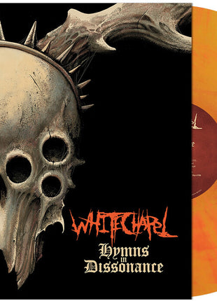 the album cover for Whitechapel - Hymns in Dissonance [Sunspot Orange & Red Marbled]