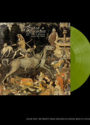 the album cover for Gates Of Slumber - Like a Plague Upon the Land (lime Vinyl)