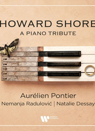 the album cover for Aurélien Pontier - Howard Shore: A Piano Tribute