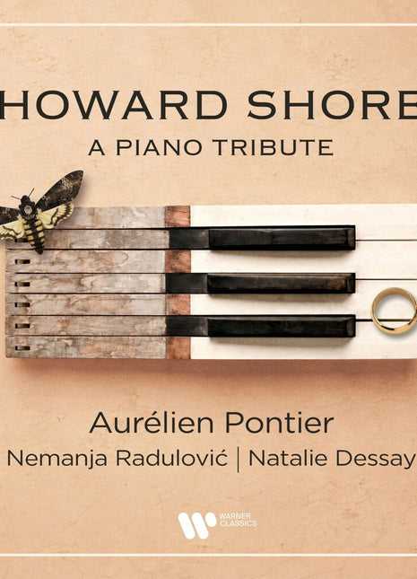 the album cover for Aurélien Pontier - Howard Shore: A Piano Tribute