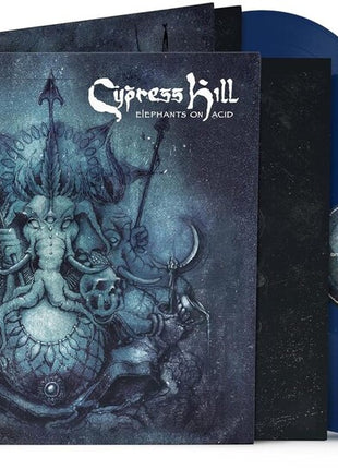 the album cover for Cypress Hill - Elephants On Acid (Blue) [Clear Vinyl]