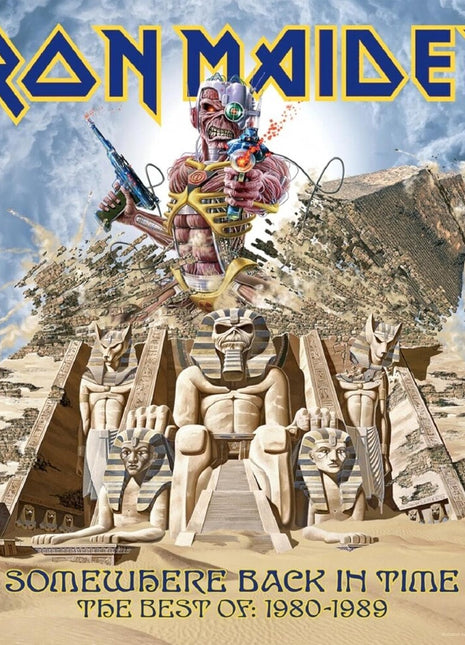 the album cover for Iron Maiden - Somewhere Back In Time: The Best Of 1980-1989