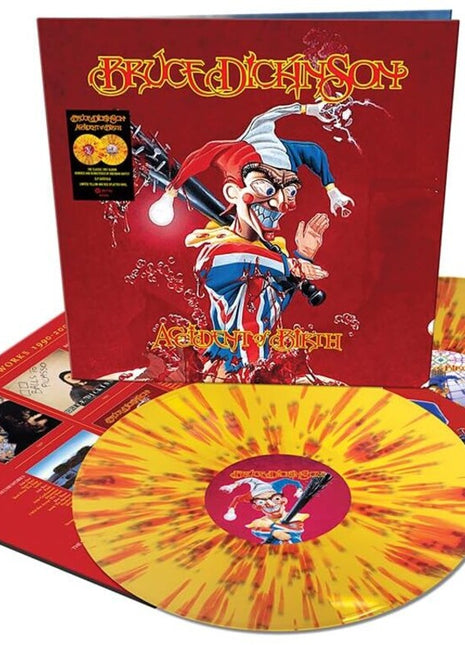 the album cover for Bruce Dickinson - Accident Of Birth [Colored Vinyl] (Red) (Ylw) (Rmx) (Spla)