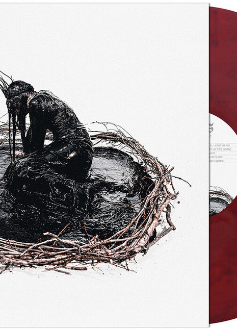 the album cover for Entheos - Empty on the Inside [Red & Black Marbled]