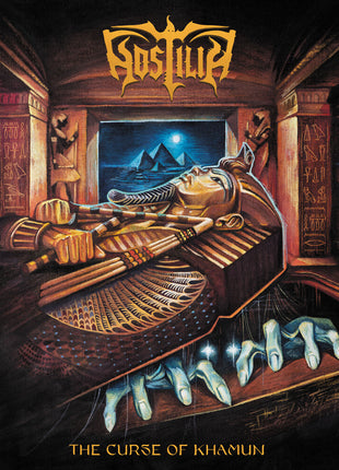 the album cover for Hostilia - Curse Of Khamun