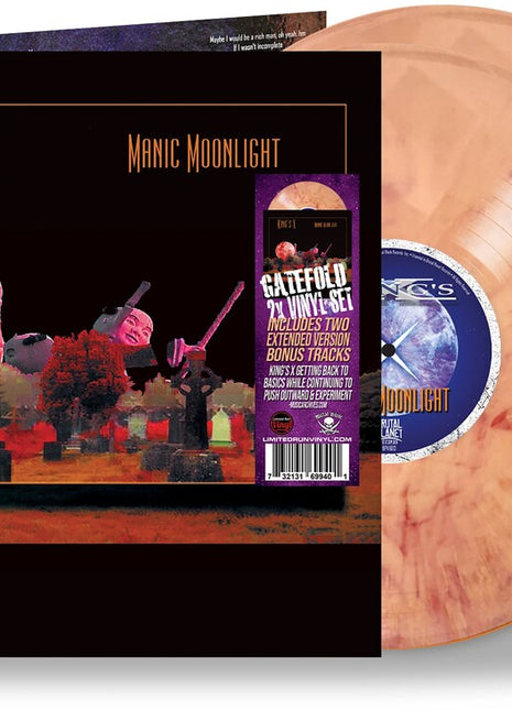 the album cover for King's X - Manic Moonlight (mars Attack Orange Vinyl)