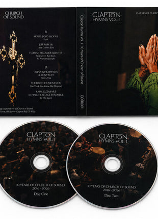 the album cover for Clapton Hymns Vol. 1: 10 Years Of Church Of Sound - Clapton Hymns Vol. 1: 10 Years Of Church Of Sound