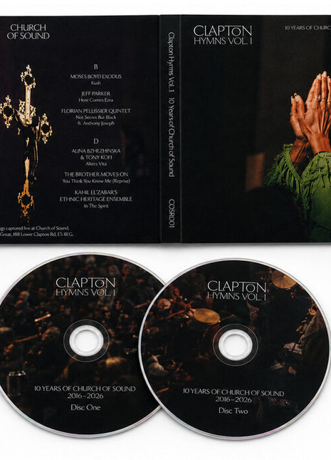 the album cover for Clapton Hymns Vol. 1: 10 Years Of Church Of Sound - Clapton Hymns Vol. 1: 10 Years Of Church Of Sound