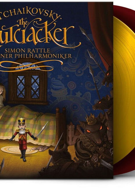the album cover for Simon Rattle - Tchaikovsky: The Nutcracker - Red & Gold