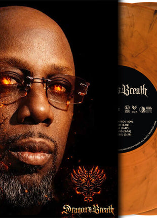 the album cover for Inspectah Deck - Dragon's Breath - Limited Orange Marble Vinyl