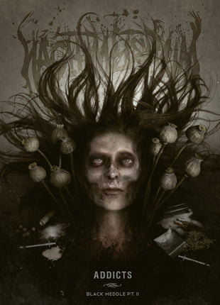 the album cover for Nachtmystium - Addicts - Black Meddle Pt. Ii [Colored Vinyl] (Gate) [Limited Edition]