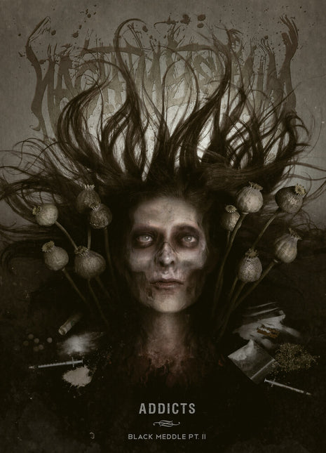 the album cover for Nachtmystium - Addicts - Black Meddle Pt. Ii [Colored Vinyl] (Gate) [Limited Edition]