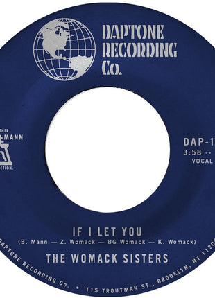 the album cover for Womack Sisters - If I Let You B/W If I Let You (Instrumental)