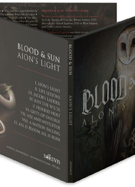 the album cover for Blood & Sun - Aion's Light