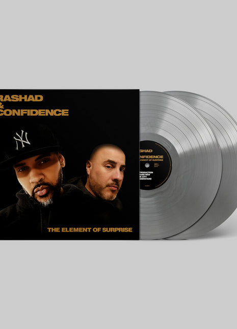 the album cover for Rashad & Confidence - Element of Surprise