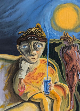the album cover for Bleary Eyed - Easy - Blue & Pink Swirl (Blue) [Colored Vinyl] (Pnk)