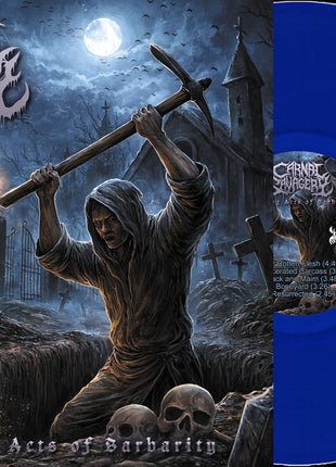 the album cover for Carnal Savagery - Sickening Acts Of Barbarity - Blue (Blue) [Colored Vinyl]
