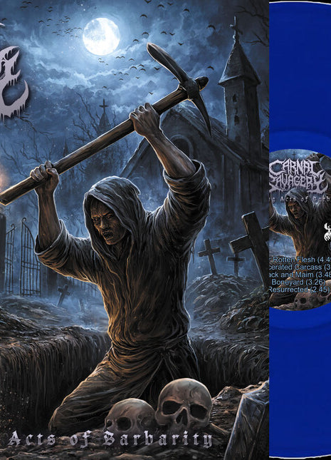the album cover for Carnal Savagery - Sickening Acts Of Barbarity - Blue (Blue) [Colored Vinyl]