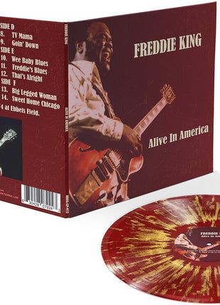 the album cover for Freddie King - Alive In America - Gold/Red [Colored Vinyl] (Gate) (Gol)