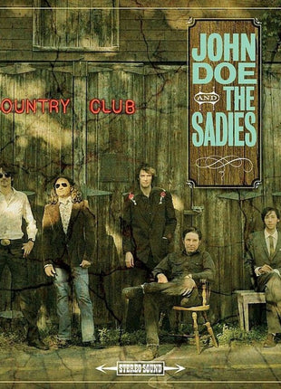 the album cover for John Doe  & The Sadies - Country Club [Indie Exclusive] Clear Orange Smoke [Clear Vinyl] (Org)