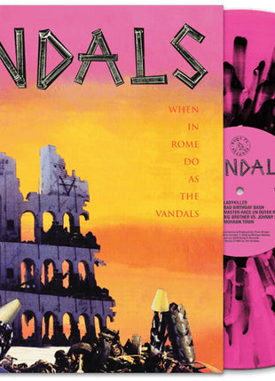 the album cover for The Vandals - When In Rome Do As The Vandals [Pink / Black Splatter]