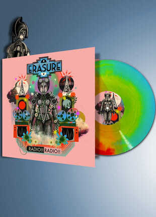 the album cover for Erasure - Radio !! Radio !! [Sunburst]
