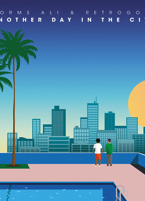 the album cover for Worms Ali & Retrogott - Another Day In The City