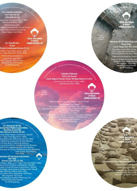 the album cover for Vega Records 5 Pack Unreleased Vii / Various - Vega Records 5 Pack Unreleased Vii / Various