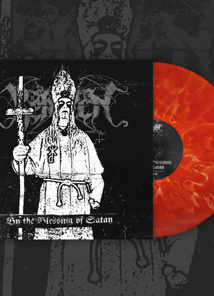 the album cover for Behexen - By The Blessing Of Satan [Clear Vinyl] (Red)
