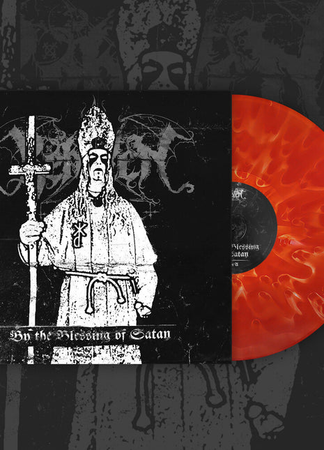 the album cover for Behexen - By The Blessing Of Satan [Clear Vinyl] (Red)