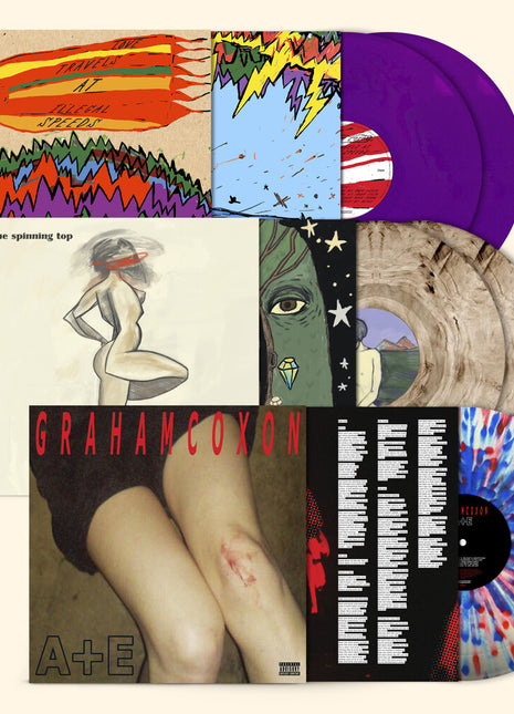the album cover for Graham Coxon - Love Travels At Illegal Speeds [Indie Exclusive] [Colored Vinyl] (Purp)