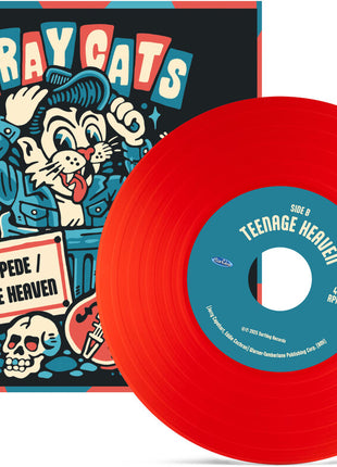 the album cover for Stray Cats - Stampede / Teenage Heaven [Red]