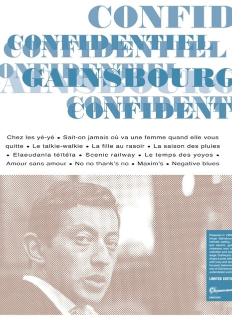 the album cover for Serge Gainsbourg - Confidentiel [Limited Edition] [Clear Vinyl]