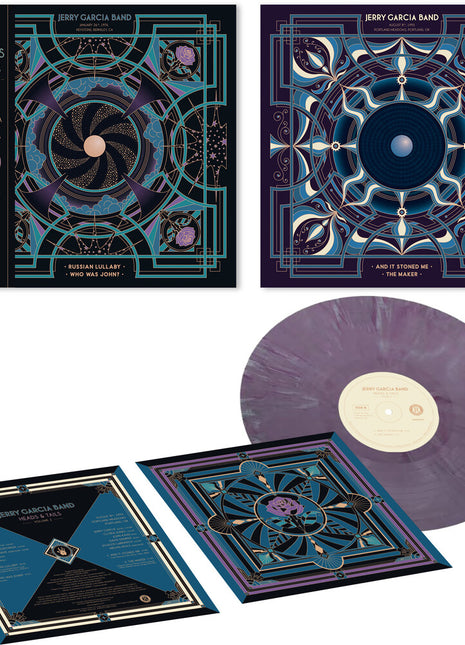 the album cover for Jerry Garcia Band - Heads & Tails Volume 2 [Lavender colored Eco-Mix]
