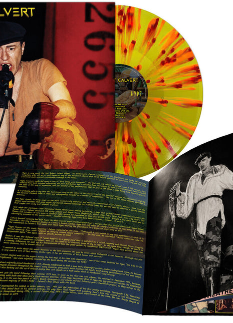 the album cover for Robert Calvert - Hype [Orange Red Yellow Splatter]