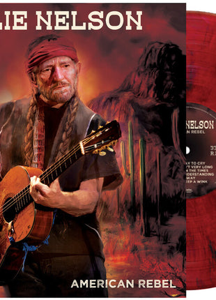 the album cover for Willie Nelson - American Rebel [Red Marble]