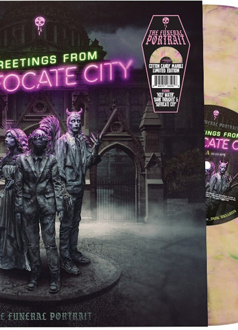 the album cover for Funeral Portrait - Greetings From Suffocate City [Colored Vinyl] [Limited Edition] (Ofgv)